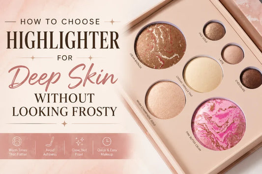 How to Choose Highlighter for Deep Skin Without Looking Frosty