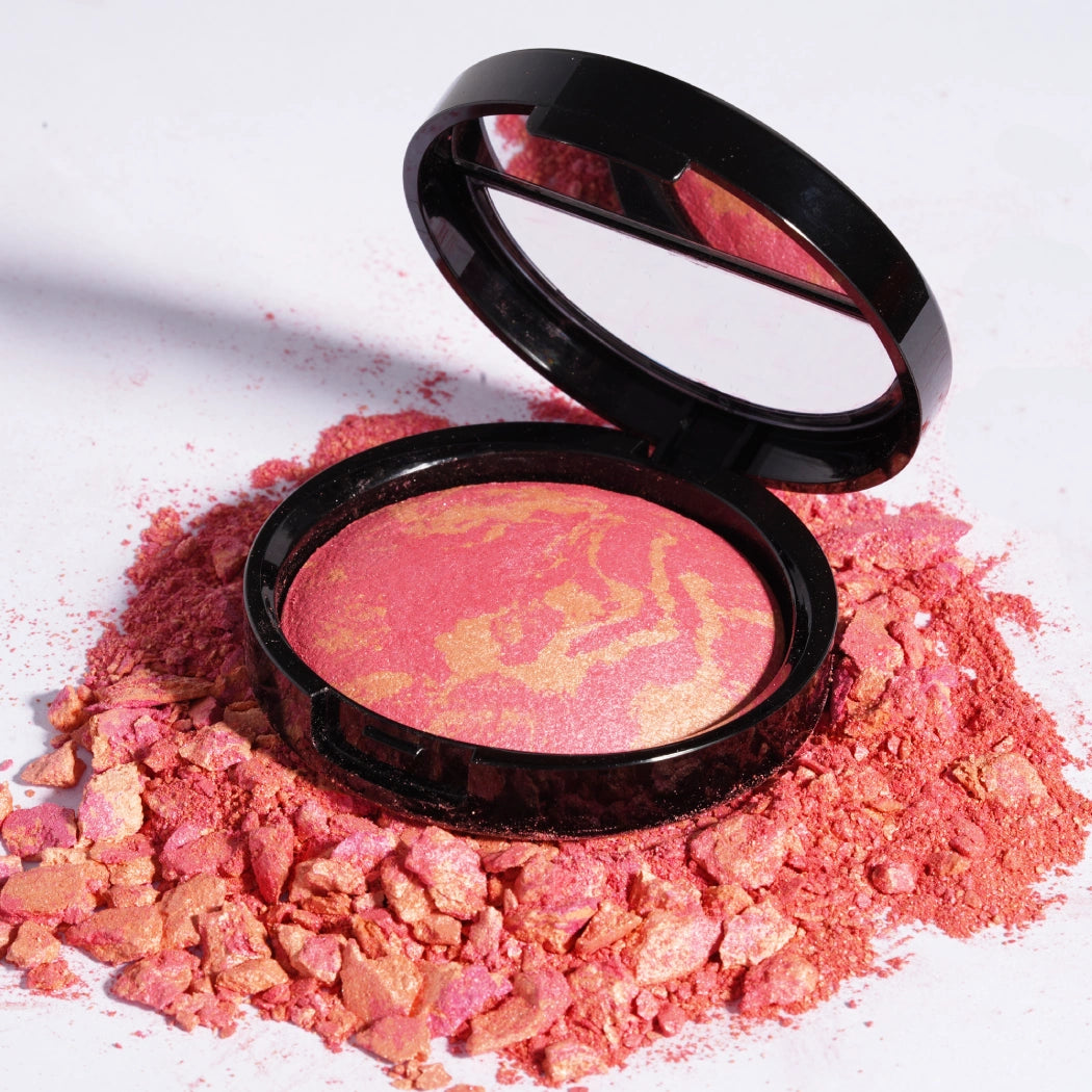 LLASIDO Soft Baked Marbleized Blush Highly Pigmented