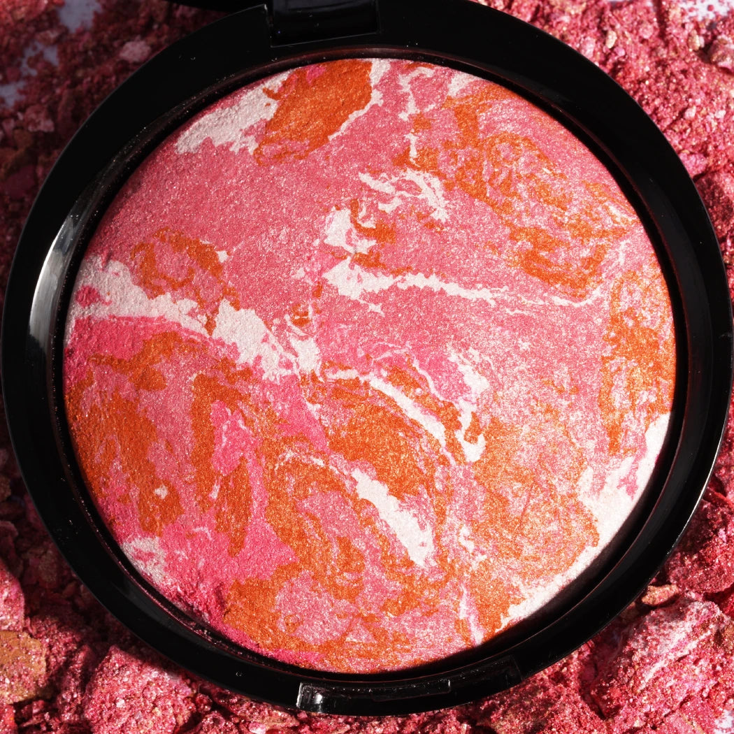 LLASIDO Soft Baked Marbleized Blush Highly Pigmented